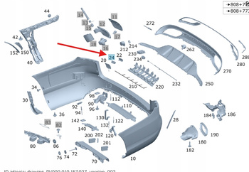 ZAŚLEPKA HAKA HOLOWNICZEGO ZDERZAKA TYŁ MERCEDES C klasa W205 A2058850824