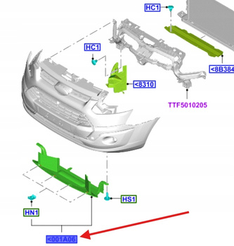 DEFLEKTOR POWIETRZA PRZÓD TRANSIT CUSTOM 2019- 2385164 _ LK21-V001A06-AB