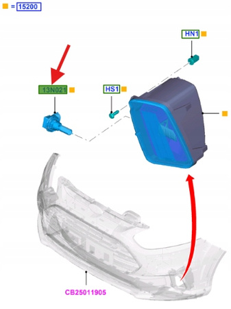 ŻARÓWKA HALOGENOWA H8 FORD 4459293 _ 1S7A-13009-DA