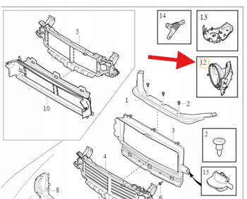 RAMKA CHŁODNICY WLOT KIEROWNICA POWIETRZA VOLVO XC60 2018- OE 31425457