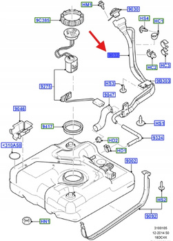 SPUST PRZELOTOWY BAGAŻNIKA LEWY FORD C-MAX MK2 2241868 _ PE1C1-U451A15-AB
