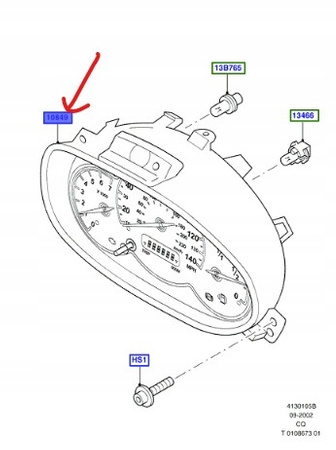 LICZNIK ZEGARY KIEROWCY FORD KA Mk1 2002-2008 _ 1406639 _ 3S5T-10849-CH