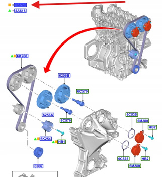 ZESTAW PASKA ROZRZĄDU FORD FIESTA FOCUS 1.0 EB 2122062 _ E3BG-6M260-AA