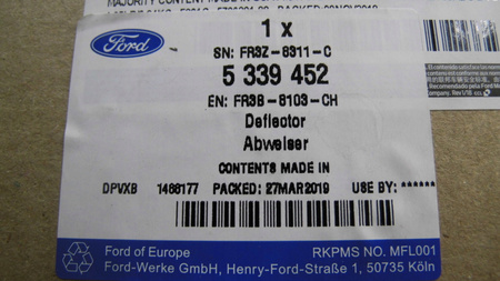 DEFLEKTOR POWIETRZA LEWY FORD MUSTANG Mk6 2015- _ 5339452 _ FR3B-8103-CH