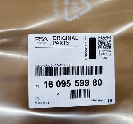 RAMKA CHROM GRILLA CITROEN C4 PICASSO B78 SPACETOURER OE 1609559980