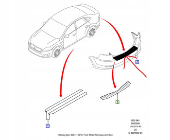 FOLIA OCHRONNA ZDERZAKA FORD MONDEO Mk4 SEDAN_1678598_AM7S7J-N27K711-BB