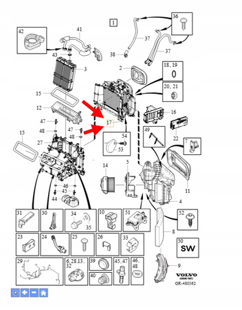 PAROWNIK KLIMATYZACJI VOLVO XC90 2016- XC60 S90 V90 OEM/OE 32392952