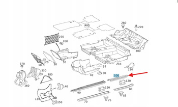 SZYNA TYLNA WEWNĘTRZNA LEWA MERCEDES E W211 OE A21168052359051