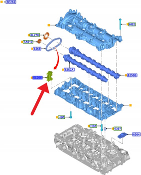 ŚLIZG ŁAŃCUCHA ROZRZĄDU 1.5 TDCI FOCUS KUGA 2020- 2646864 _ JX6Q-6L266-BA