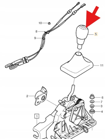 GAŁKA ZMINY BIEGÓW CZARA SKÓRA 6 BIEG VOLVO S60 V60 XC60 XC70 OE 31259409