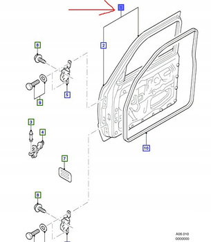 DRZWI PRZEDNIE LH FORD RANGER 98-07 EVEREST 03-07
