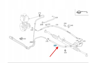 PRZEWÓD NISKIEGO CIŚNIENIA WSPOMAG UKŁ KIER MERCEDES ML W163 A1634605224