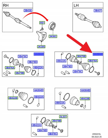 OSŁONA PRZEGUBU 2.5 FORD FOCUS ST 2005- OE 1526756 _ 3M51-4C062-KD