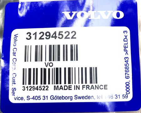 Mocowanie wewnętrzne lampy Volvo S60, V60 31294522