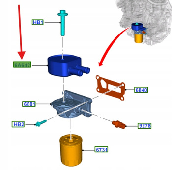 CHŁODNICA OLEJU FORD FOCUS RANGER KUGA 2.0 EB 2.5 1682214 _ AG9G-6A642-BC