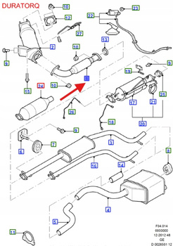 RURA WYDECHOWA PRZEDNIA MONDEO 2000-07 1518063 _ ME2S7J-5G203-B1D