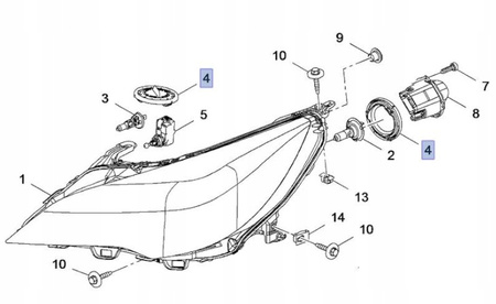 ŚWIATŁO DO JAZDY DZIENNEJ LEWE LED CITROEN C3 OE 9833480680