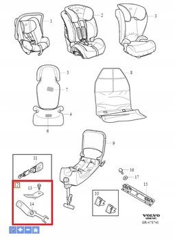 Mocowanie isofix przednie 31393076