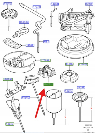PIANKA BAGAŻNIKA FORD FIESTA FOCUS C-MAX 2006- OE 1705551 _ 6M51-17009-BD