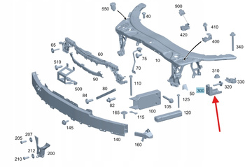PRAWY WSPORNIK KATOWNIK PASA PRZÓD MERCEDES C W205 OE A2056261400