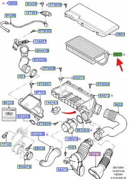 FILTR POWIETRZA FIESTA 2001- 1672497 _ 2S6Q-9601-A1A