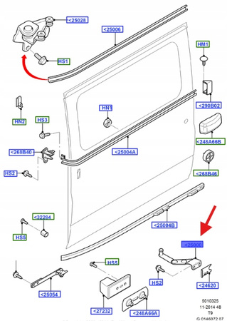 DOLNA ROLKA LEWA STR. TRANSIT 2000-14 1667675 _ YC15-V25001-AH