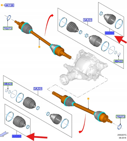 OSŁONA PRZEGUBU TYŁ FORD MUSTANG FOCUS KUGA OE 2011491 _ MEGU2J-4A084-DA