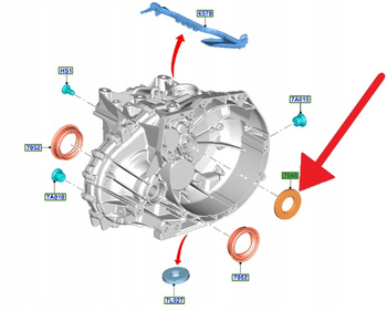 USZCZELNIACZ OLEJU SKRZYNI MANUAL 6-BIEG B6 FORD 2224355 _ HU3R-7048-AHA