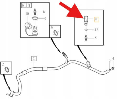 CZUJNIK CIŚNIENIA KLIMATYZACJI VOLVO S40 V50 2004- C30 C70 OE 31332642
