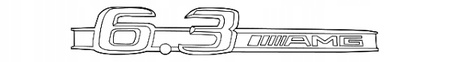 Emblemat Oznaczenie 63 Amg Mercedes Oryginał