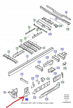 WZMOCNIENIE SŁUPEK B PRAWY FORD TRANSIT Mk5 _ 4168257 _ YC15-V28364-AF