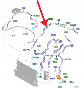 PRZEWÓD CHŁODZENIA WODY 1.5 TDCI FOCUS 2018- 2408108 _ JX61-8N241-VE