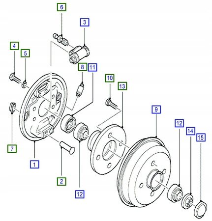 ZESTAW SZCZĘK HAMULCOWYCH TYŁ FORD FIESTA 1990- 96 5030106 _ 94FX-2200-BA