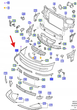 LISTWA OCHRONNA ZDERZAKA PRZÓD GALAXY 2000- 06 1231701 _ YM21-17B970-BBYYE1