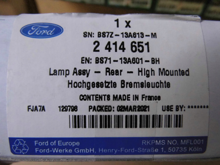 ŚWIATŁO STOP FORD MONDEO FOCUS 2010- B-MAX 12- 2414651 _ BS71-13A601-BH