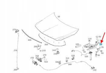 ZAWIAS LEWY MASKI POKRYWY SILNIKA MERCEDES GLA W156 A W176 OE A1768800328