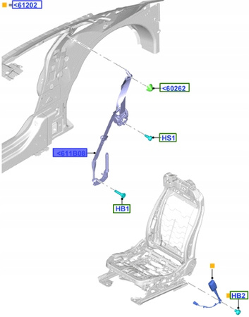 PAS BEZPIECZEŃSTWA LEWY FORD MUSTANG 15- 17 2034712 _ FR3B-63612D65-BK3ZHE