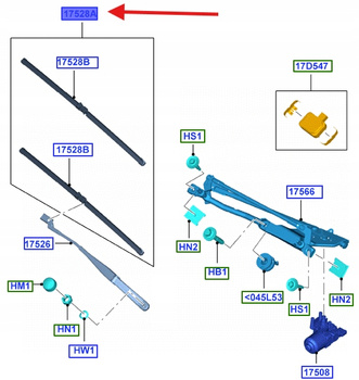 KPL. PIÓR WYCIERACZEK PRZÓD 2120651 _ GA6J-S17528-AA