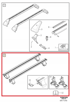 BAGAŻNIK DACHOWY VOLVO S90 2017-