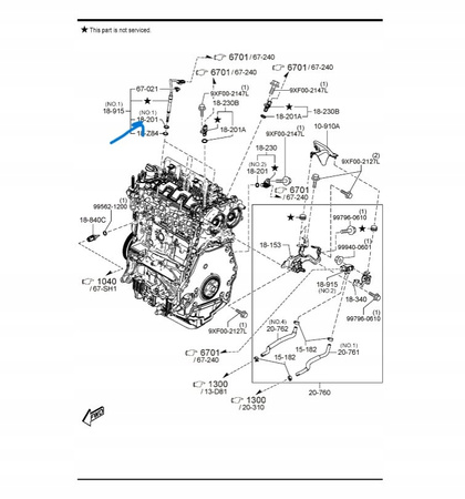 Uszczelka czujnika ciśnienia oleju - Mazda 3 BP_HF0118T41