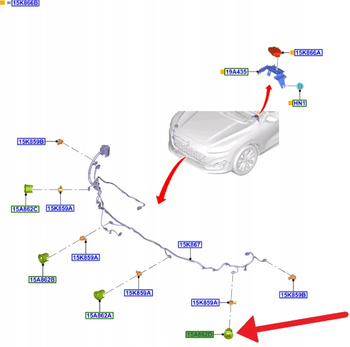 KOSZYK CZUJNIK PARKOWANIA LEWY PRZÓD KUGA 20- 2501160 _ LJ6T-15A863-RA5UAW