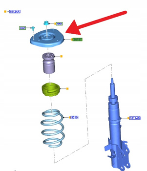 GÓRNE MOCOWANIE AMORTYZATORA PRZÓD FOCUS 2018- 2346550 _ JX61-3K155-AEE