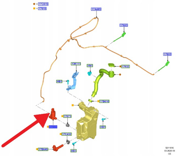 POMPA SPRYSKIWACZY PRZÓD FORD FOCUS 2021- OE 2544355 _ JX7B-17K624-DA