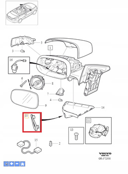 OSŁONA KAMERY LUSTERKA VOLVO S80 I II V50 V60 I