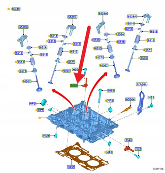 PRZEWÓD ODMY OLEJU 1.0 1.5 EB PUMA KUGA FOCUS 2018- 2224362 _ H6BG-6578-AA