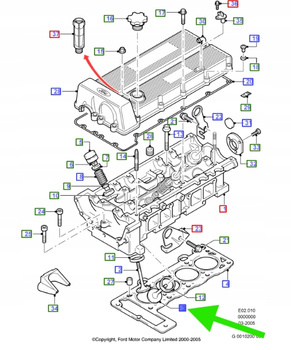 ZAWÓR WYDECHOWY FORD OE 2.0 DOHC 7078136 95WM-6505-AA