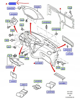 DESKA ROZDZIELCZA / KONSOLA FORD FOCUS Mk1 1998-02