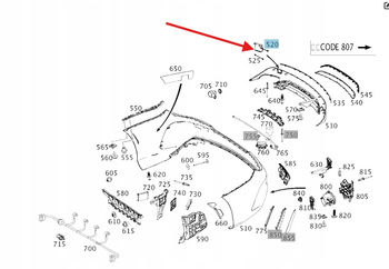ZAŚLEPKA HAKA HOLOWNICZEGO TYŁ MERCEDES CLA W117 OE A1178859800