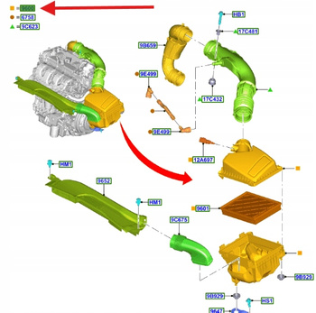 OBUDOWA FILTRA POWIETRZA FORD FOCUS KUGA 2214005 _ JX61-9600-CA