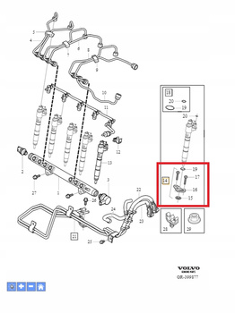 Zestaw montażowy wtryskiwacza Volvo C30, C70, S40